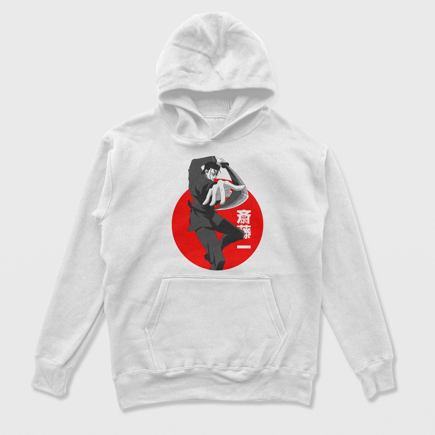 Moletom Canguru Hajime Saito Samurai X-branco