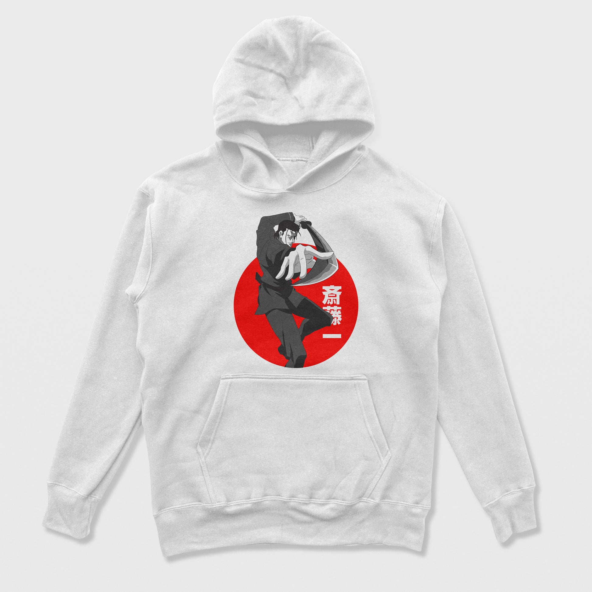 Moletom Canguru Hajime Saito Samurai X-branco