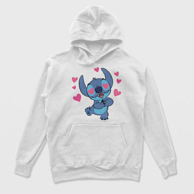 Moletom Canguru Stitch com Corações