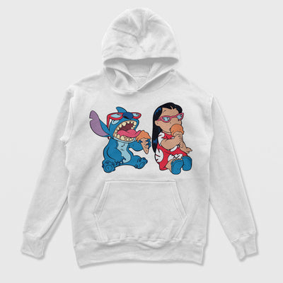 Moletom Canguru Lilo e Stitch Tomando Sorvete
