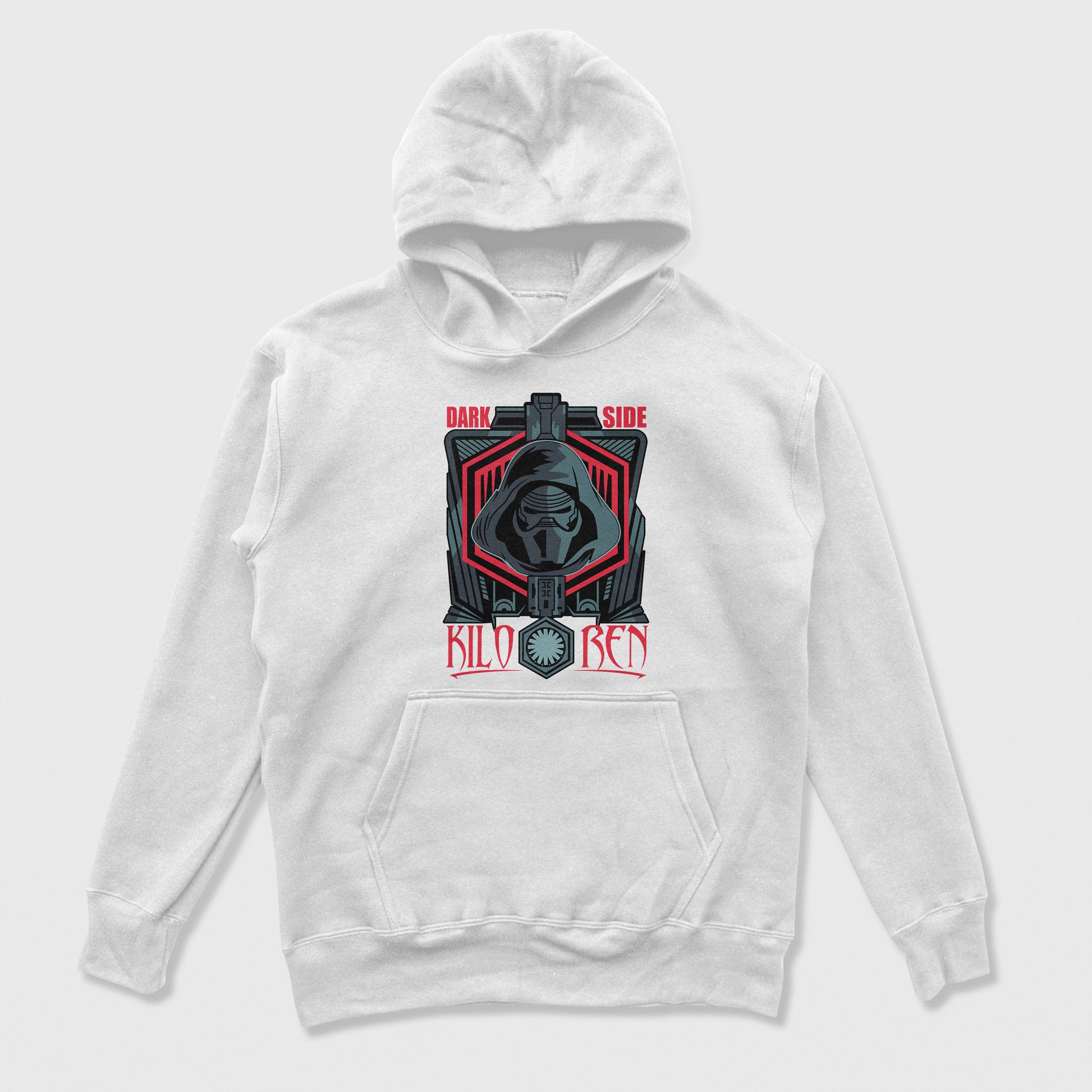 Moletom Canguru Kylo Ren Dark Side Star Wars Branco