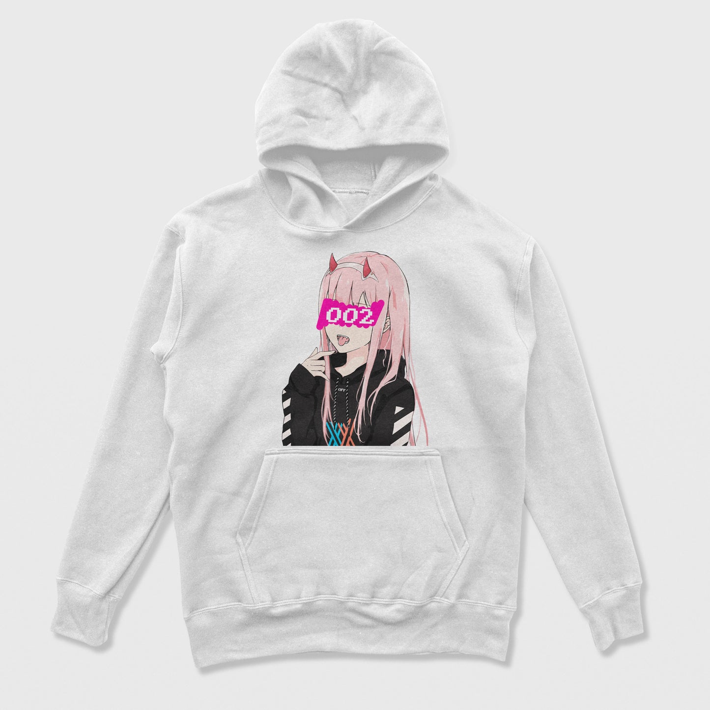 Moletom Canguru 002 Darling In The Franxx Branco