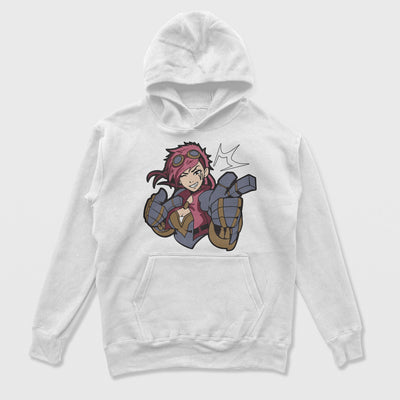 Moletom Canguru Vi League of Legends Arcane Branco