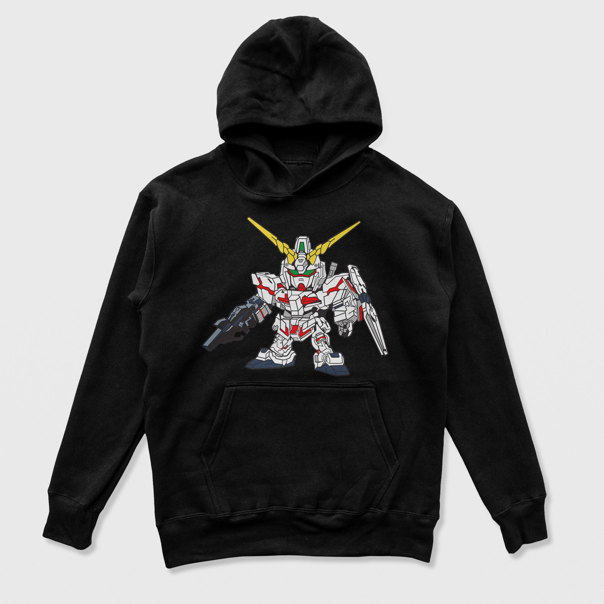 Moletom Canguru Gundam Mecha Chibi Preto