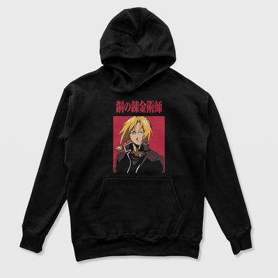 Moletom Canguru Edward Elric FullMetal Alchemist Preto