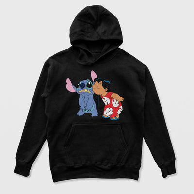 Moletom Canguru Lilo Beijando Stitch
