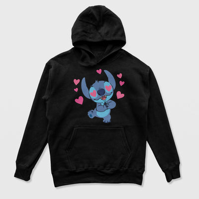 Moletom Canguru Stitch com Corações