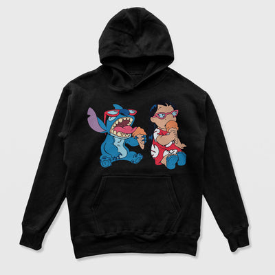 Moletom Canguru Lilo e Stitch Tomando Sorvete