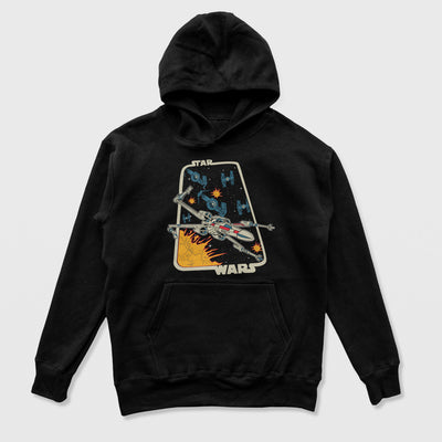 Moletom Canguru Nave Espacial Star Wars Preto