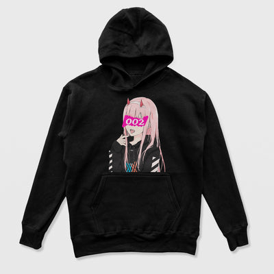 Moletom Canguru 002 Darling In The Franxx Preto