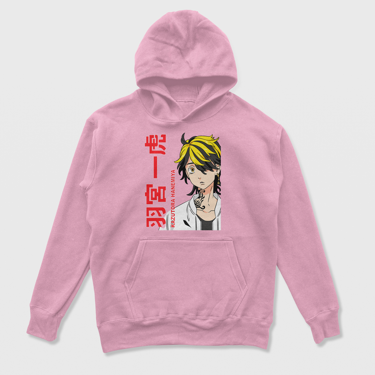 Moletom Canguru Kazutora Hanemiya Tokyo Revengers Rosa Bebê