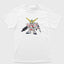 Camiseta Básica Gundam Mecha Chibi Branco