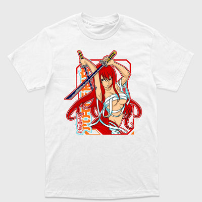 Camiseta Básica Erza Fairy Tail Branco