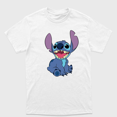 Camiseta Básica Stitch Sorrindo