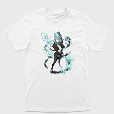 Camiseta Básica Tsujimura Mizuki Bungou Stray Dogs-branco