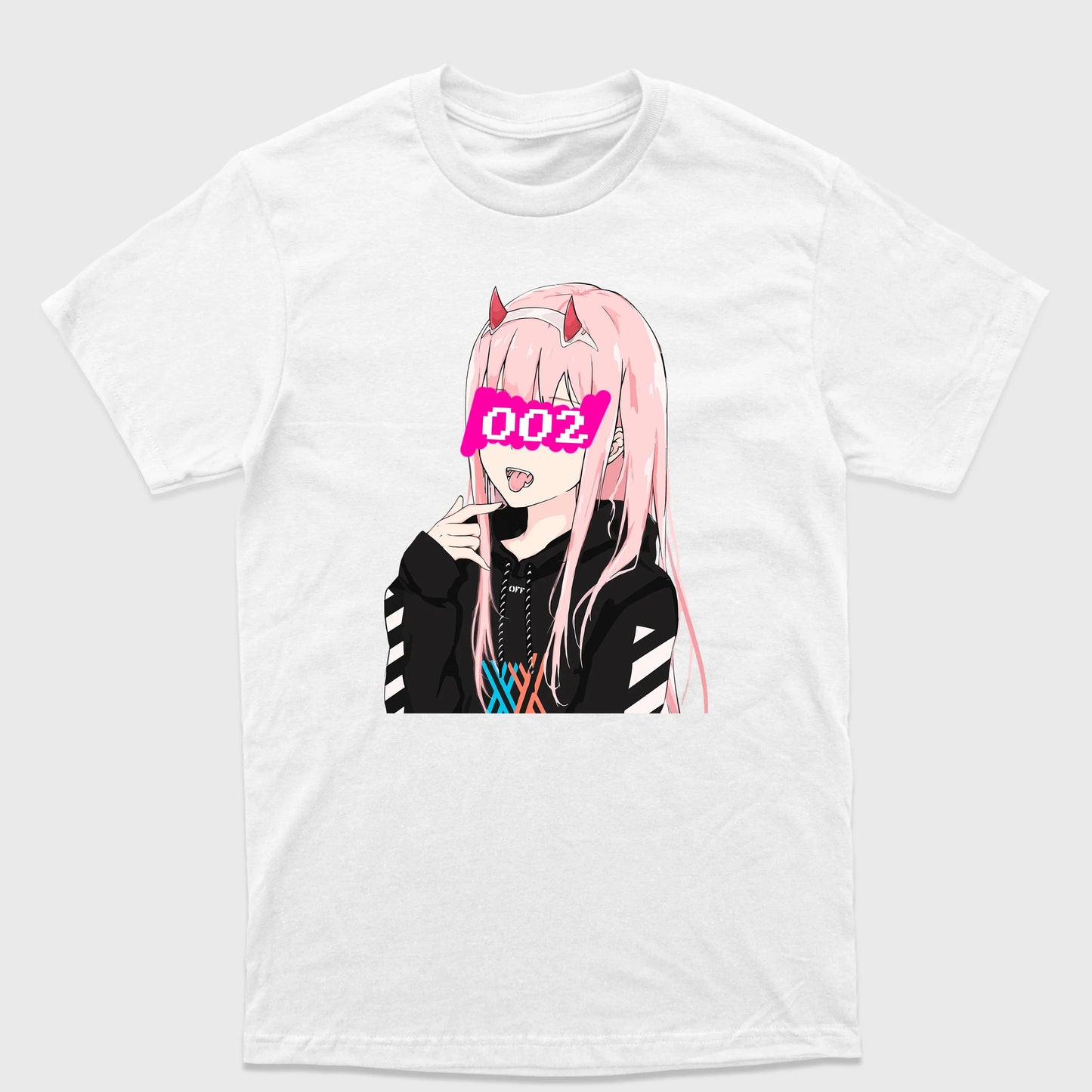Camiseta Básica 002 Darling In The Franxx Branco