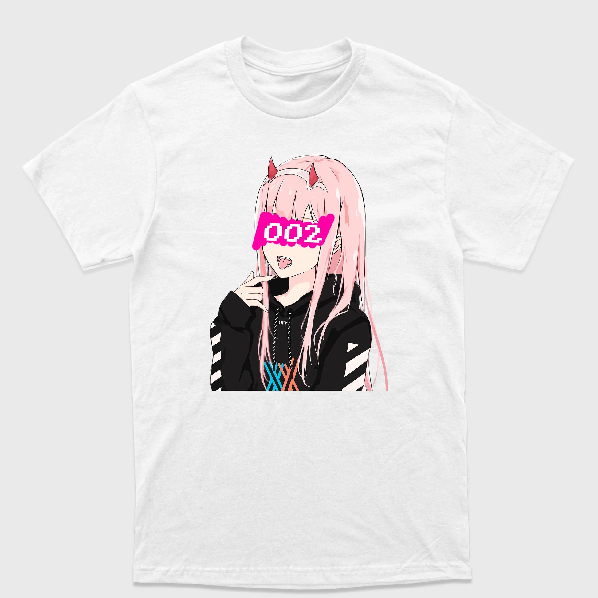 Camiseta Básica 002 Darling In The Franxx Branco