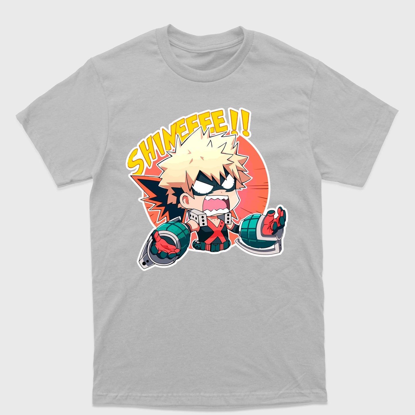 Camiseta Básica Katsuki Bakugo Chibi My Hero Academy