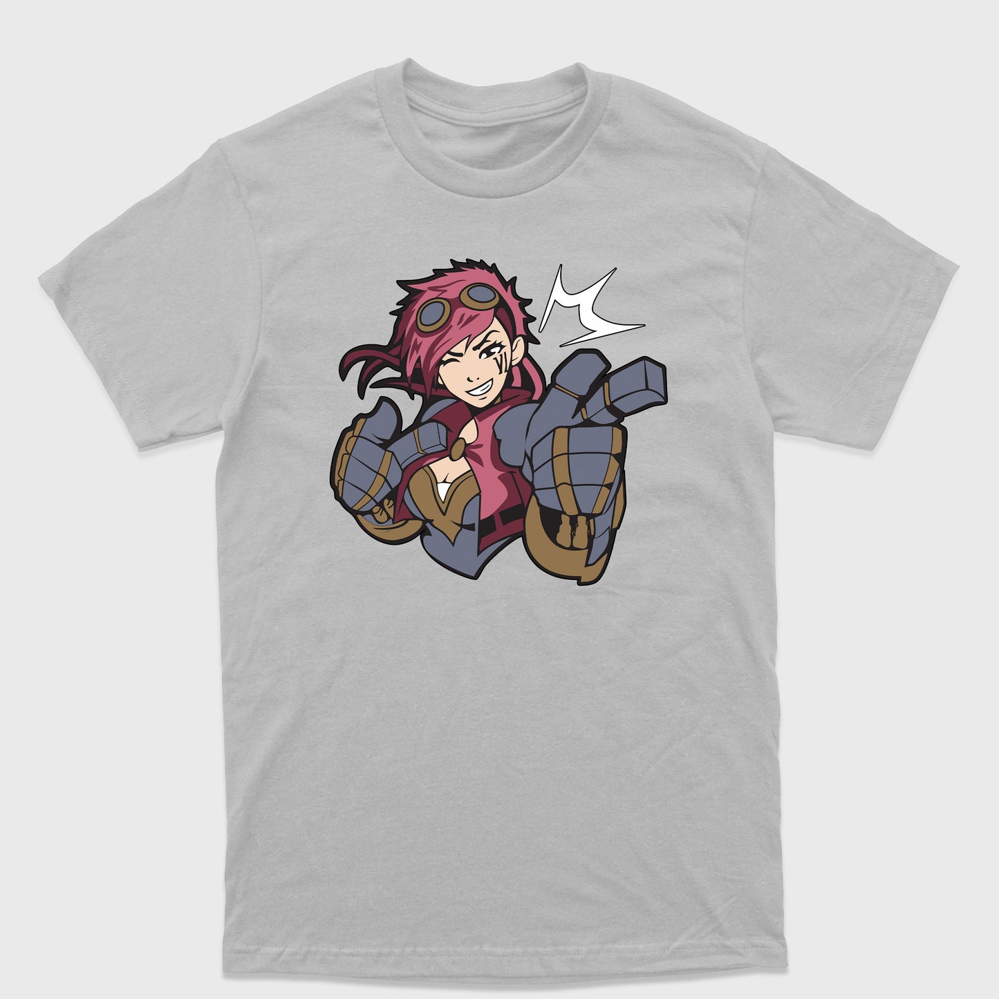 Camiseta Básica Vi League of Legends Arcane Cinza 