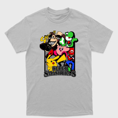 Camiseta Básica Super Smash Bros Personagens