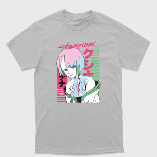 Camiseta Básica Lucy Cyberpunk