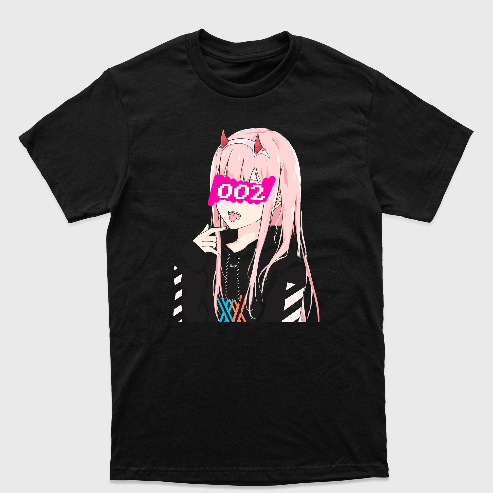 Camiseta Básica 002 Darling In The Franxx Preto