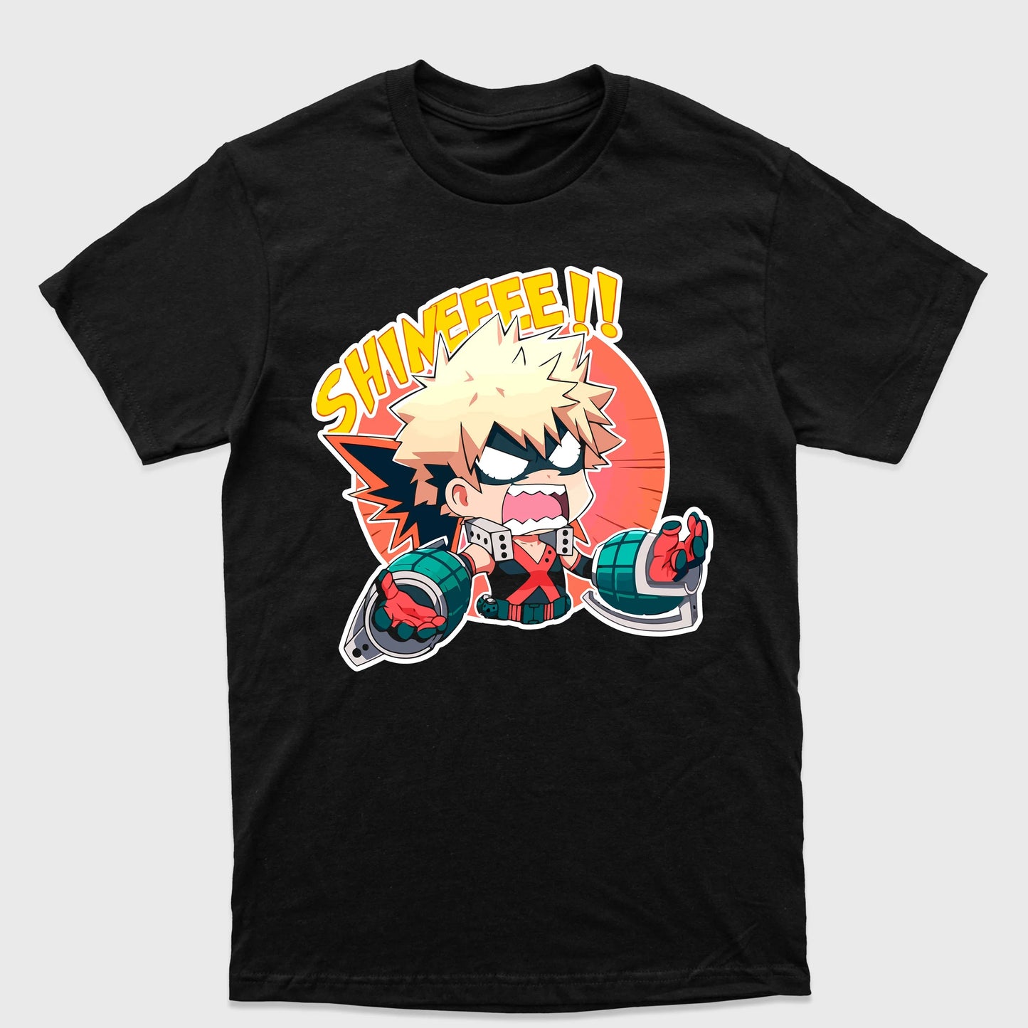 Camiseta Básica Katsuki Bakugo Chibi My Hero Academy