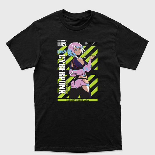 Camiseta Básica Cyberpunk Lucy