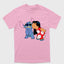 Camiseta Básica Lilo Beijando Stitch