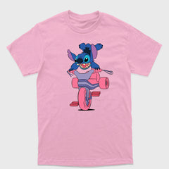 Camiseta Básica Stitch Andando Velotrol