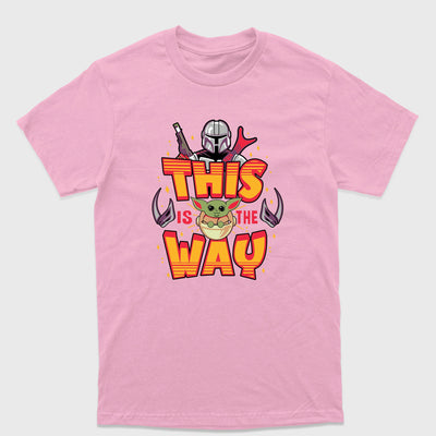 Camiseta Básica This is The Way Star Wars Rosa Bebê 