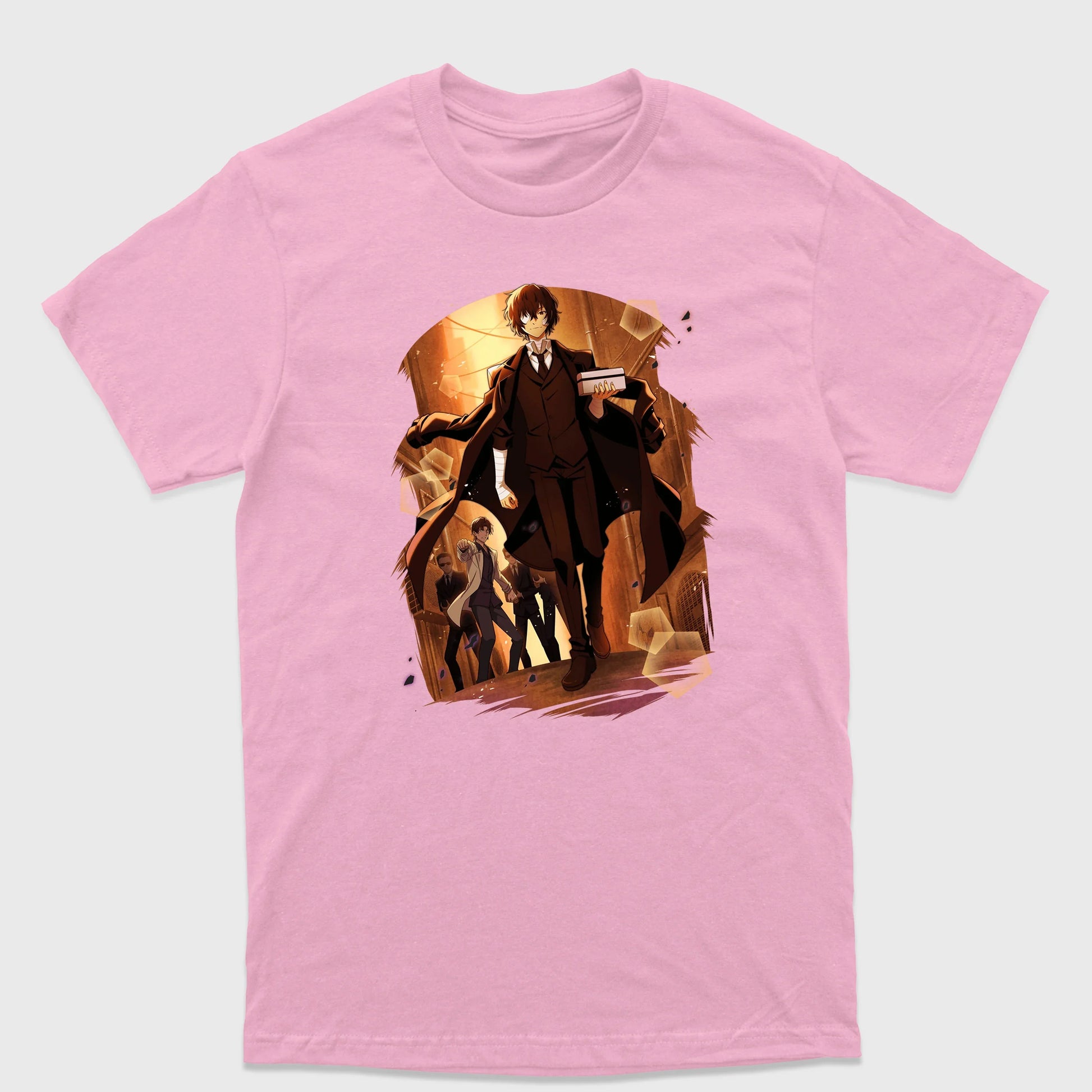 Camiseta Básica Osamu Dazai Bungou Stray Dogs-rosa bebe
