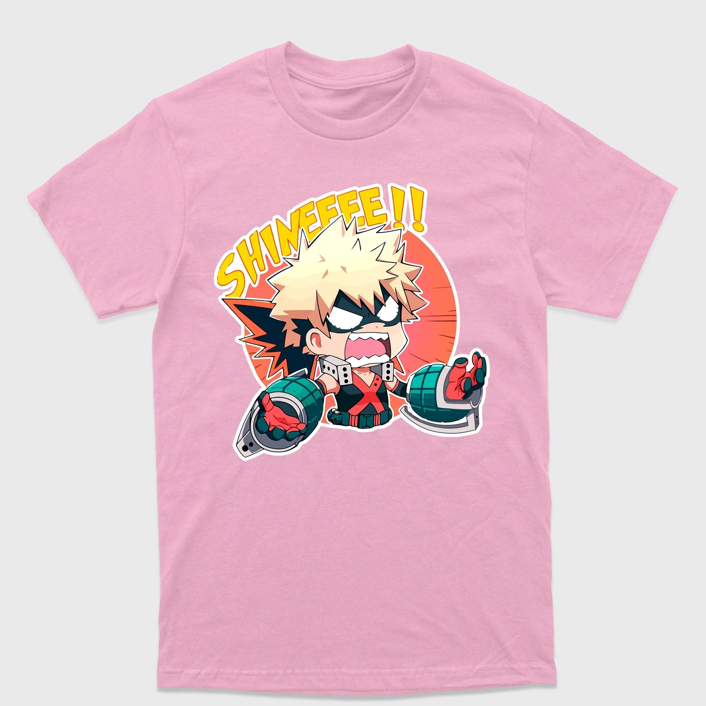 Camiseta Básica Katsuki Bakugo Chibi My Hero Academy