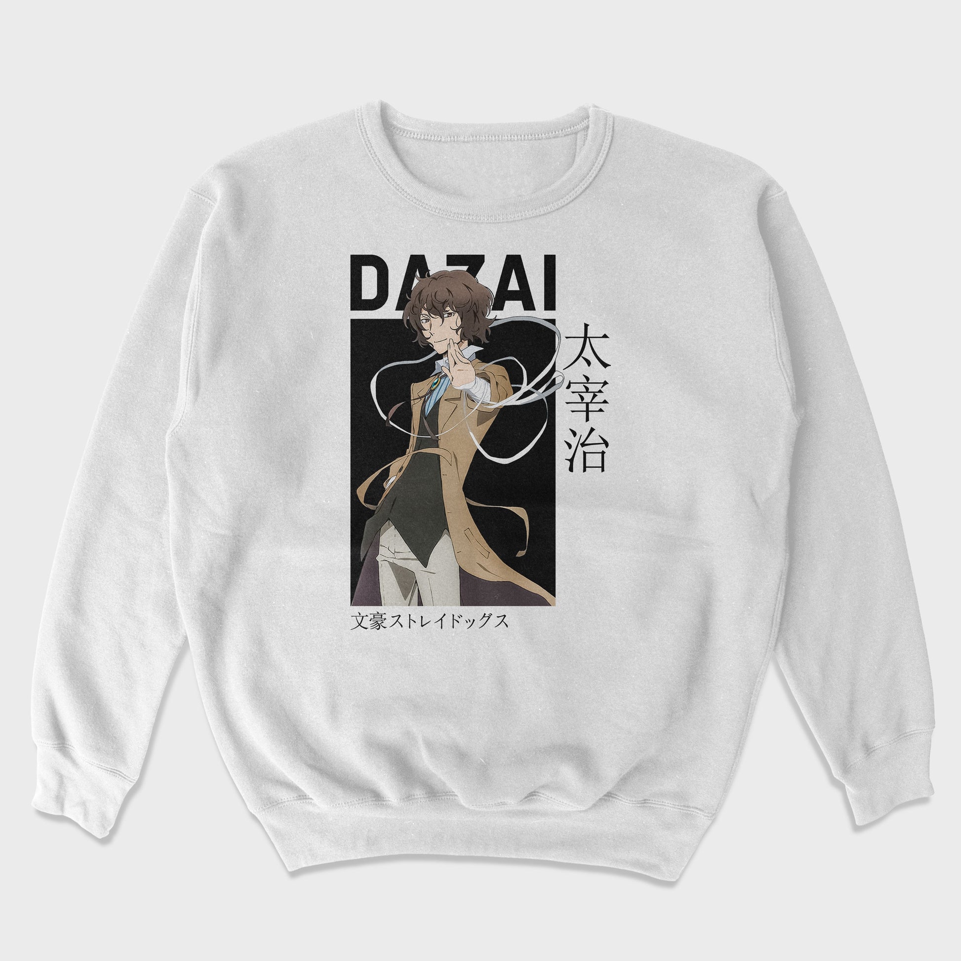 Moletom Gola Redonda Dazai O. Bungou Stray Dogs-branco
