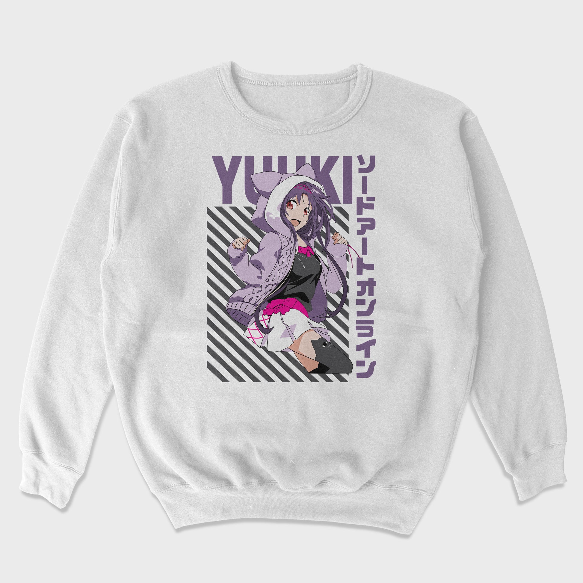 Moletom Gola Redonda Yuuki Casual Sword Art Online Branco
