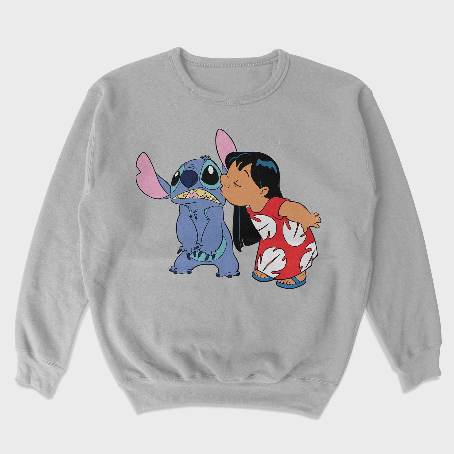 Moletom Gola Redonda Lilo Beijando Stitch
