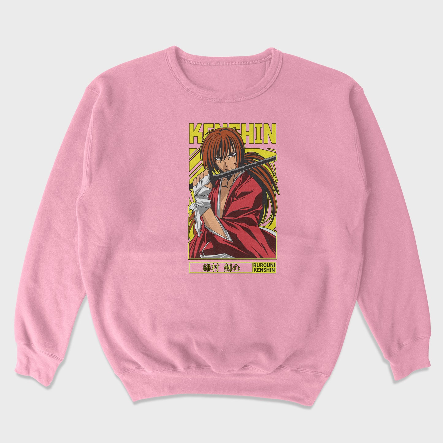 Moletom Gola Redonda Kenshin Hitokiri Battousai Samurai X-rosa bebe