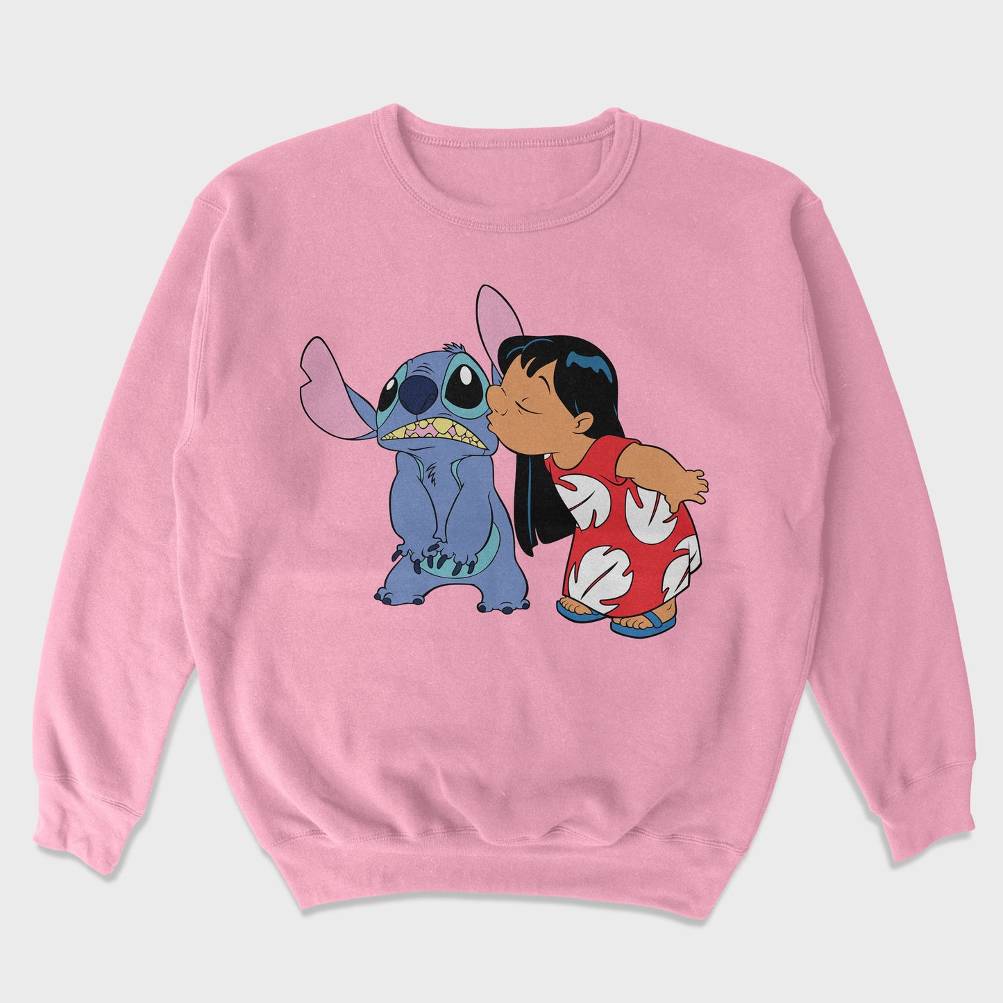 Moletom Gola Redonda Lilo Beijando Stitch