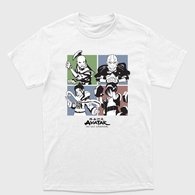 Camiseta Básica Aang Iroh Katara e Toph Avatar