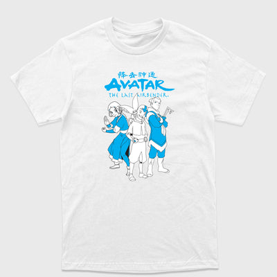 Camiseta Básica Aang Katara Sokka e Appa Avatar