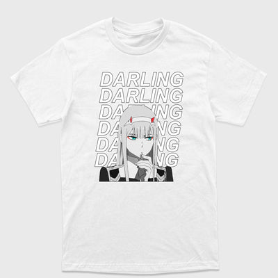Camiseta Básica Darling in the Franxx 02 Branco
