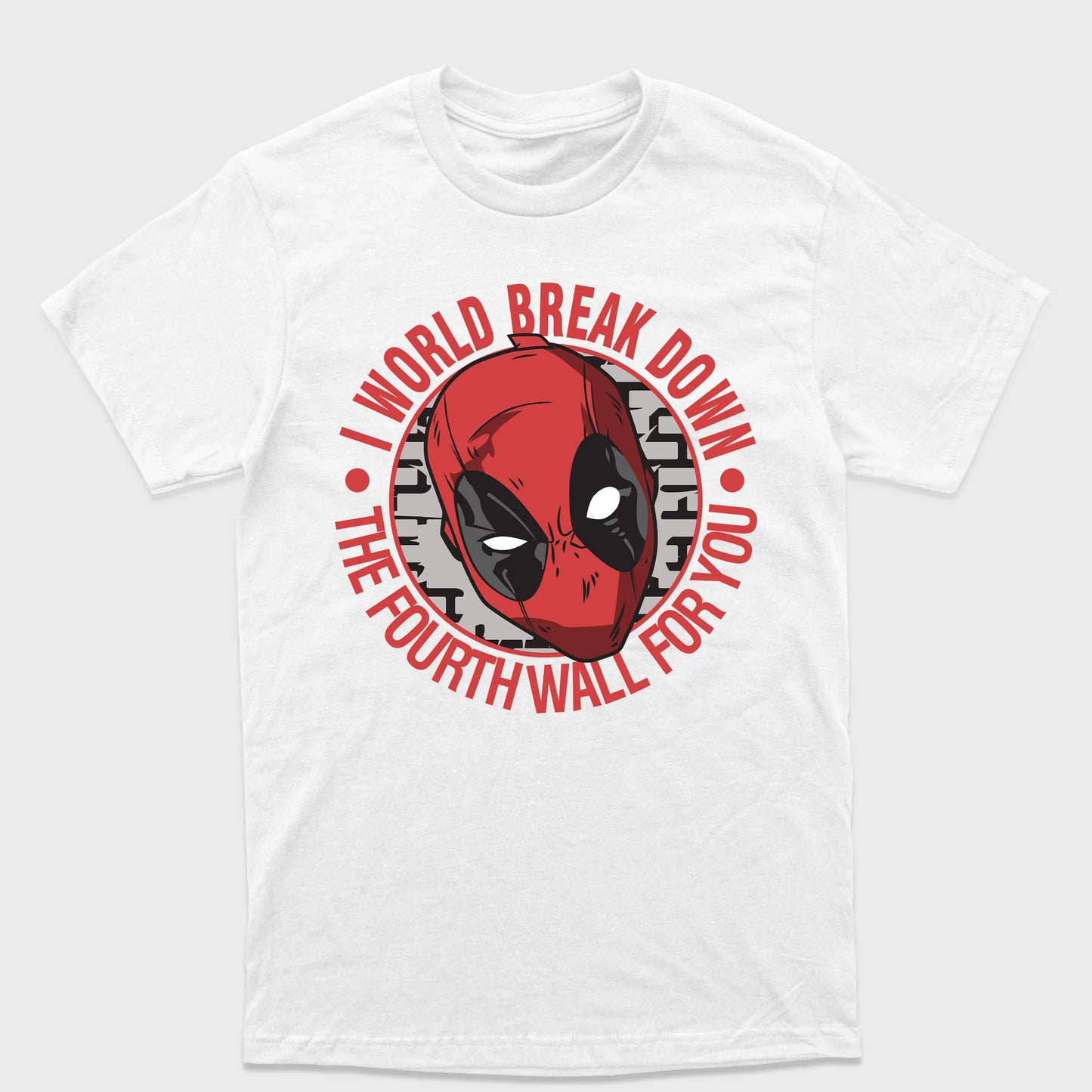 Camiseta Básica Deadpool I World Break Down Branco