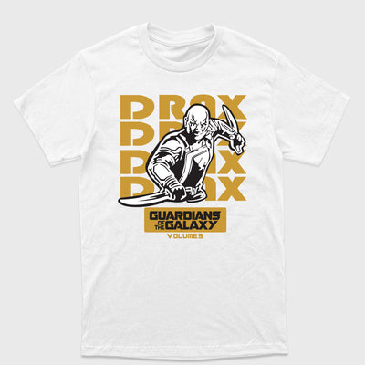 Camiseta Básica Guardiões da Galáxia Drax  Branco