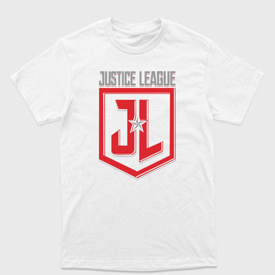 Camiseta Básica Justice League Logo Branco