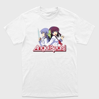 Camiseta Básica Kanade e Yuri Angel Beats-branco
