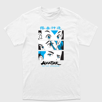 Camiseta Básica Katara Aang e Sokka Eyes Avatar