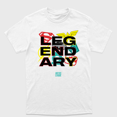 Camiseta Básica Legendary Justice League  Branco