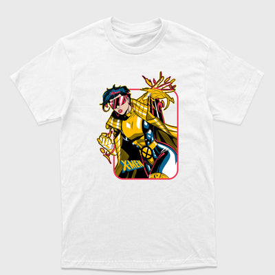 Camiseta Básica Lince Negra X-Men Branco