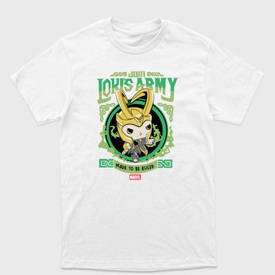 Camiseta Básica Loki Chibi Branco