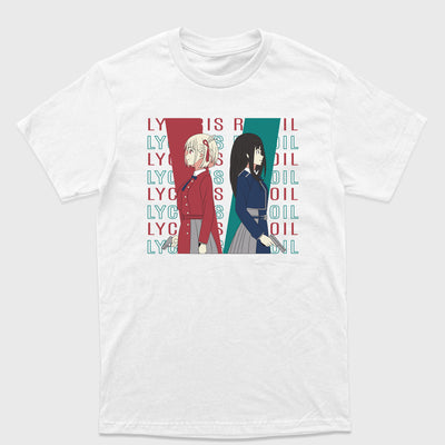 Camiseta Básica Lycoris Recoil Personagens